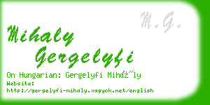 mihaly gergelyfi business card